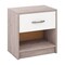 Nightstand with Drawer, Open Shelf, Modern Design and Sturdy Structure